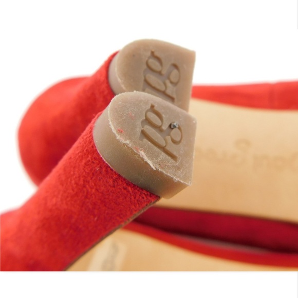 PAUL GREEN Red Suede Leather Platform Heel Pumps 3UK/5.5US - Picture 6 of 8